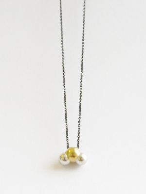 < something important >, O2, H2O, necklace material: 18K gold, silver925